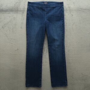 NYDJ Pull On Jeans Women's Size 10 Blue Mid-Rise Straight Denim 31" Inseam